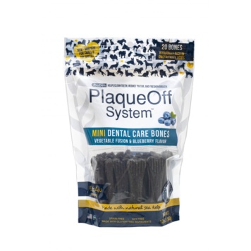 Swedencare USA ProDen PlaqueOff System Mini Dental Care Bones - Vegetable Fusion & Blueberry Flavor for Dogs