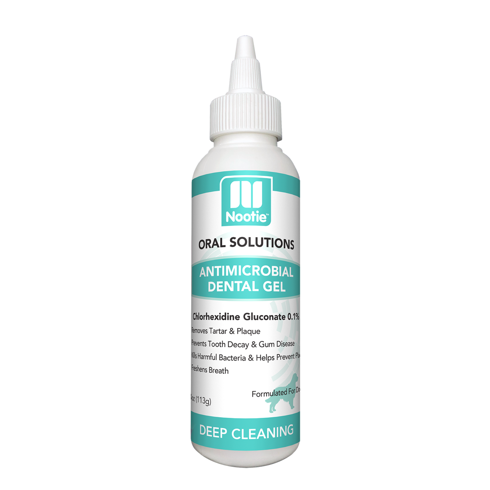 Nootie Nootie Oral Solutions - Deep Cleaning Antimicrobial Dental Gel for Dogs
