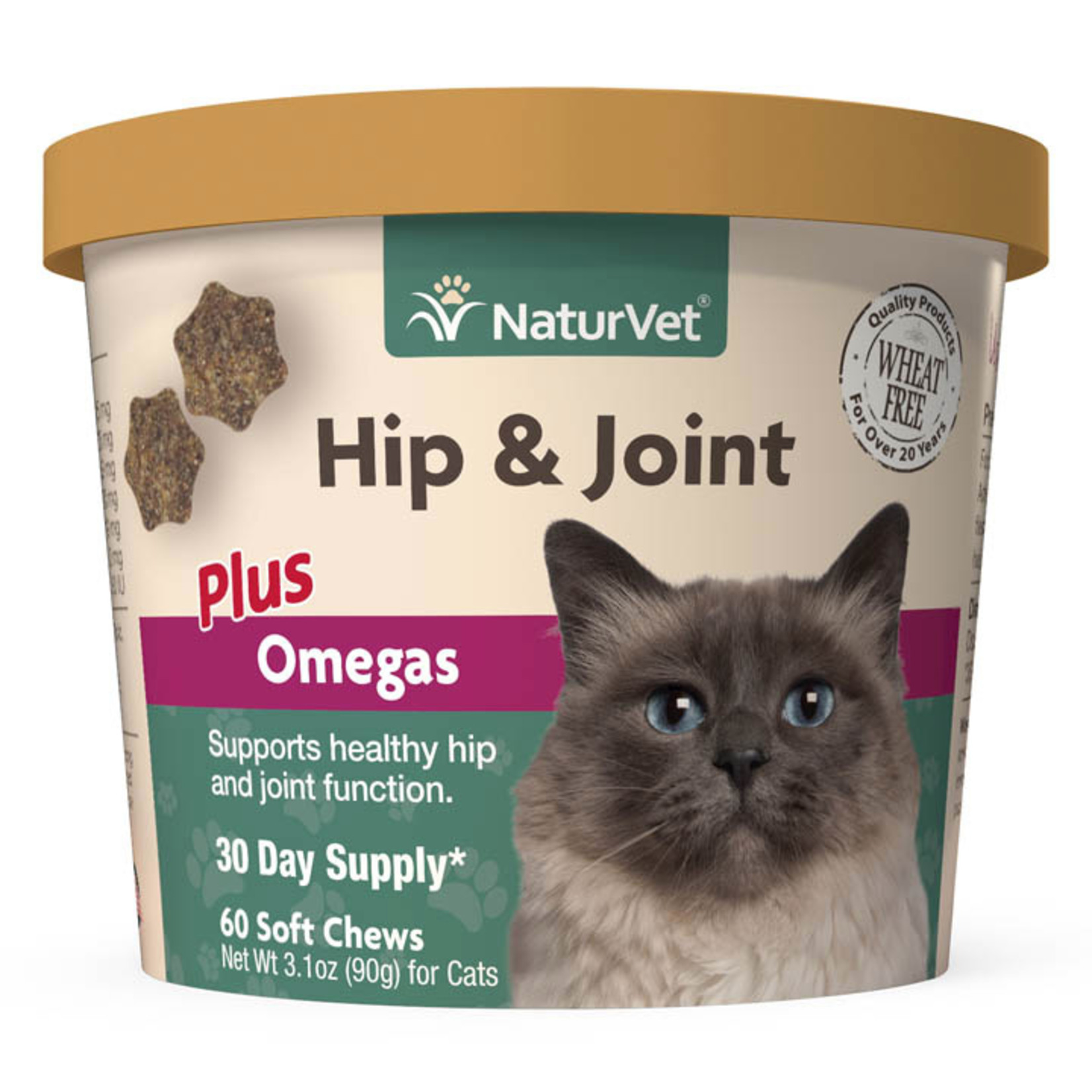 NaturVet NaturVet Hip & Joint Health Soft Chews for Cats Plus Omegas