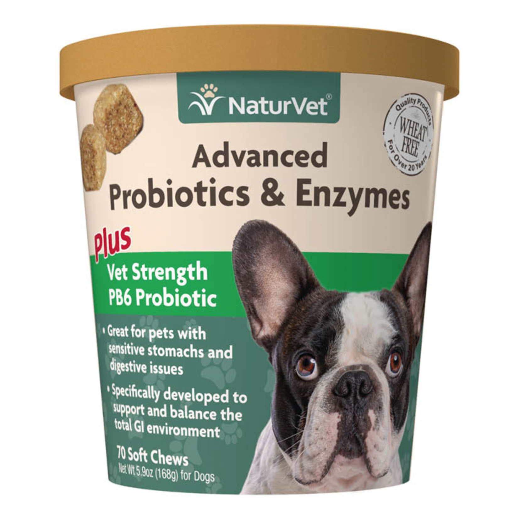 NaturVet NaturVet Advanced Probiotics & Enzymes Soft Chews Plus Vet Strength PB6 Probiotic