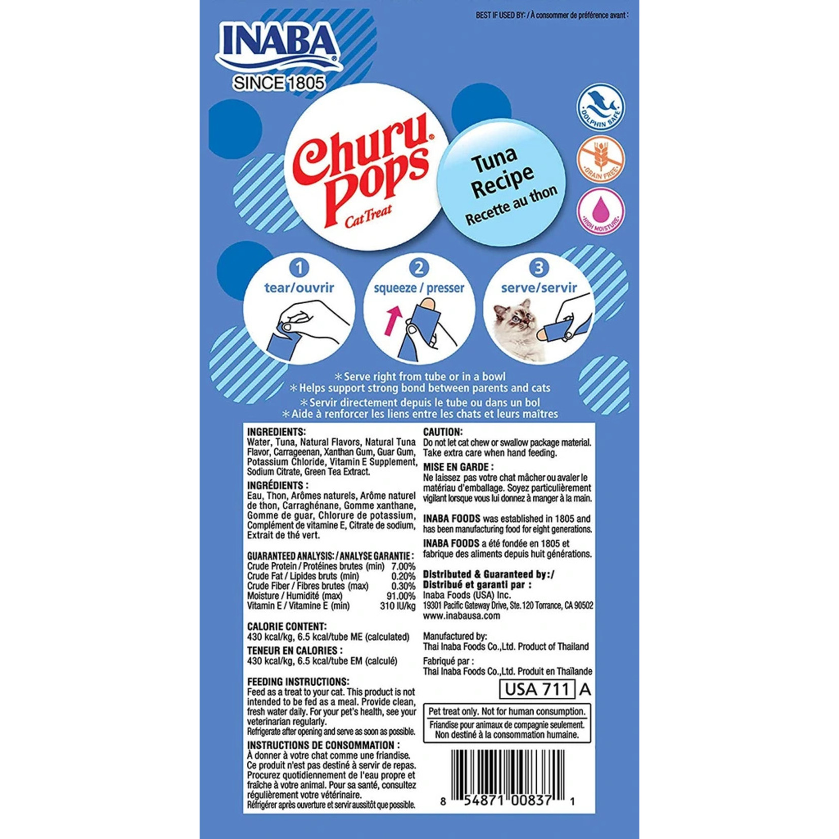 Inaba Inaba Churu Pops - Tuna Recipe for Cats