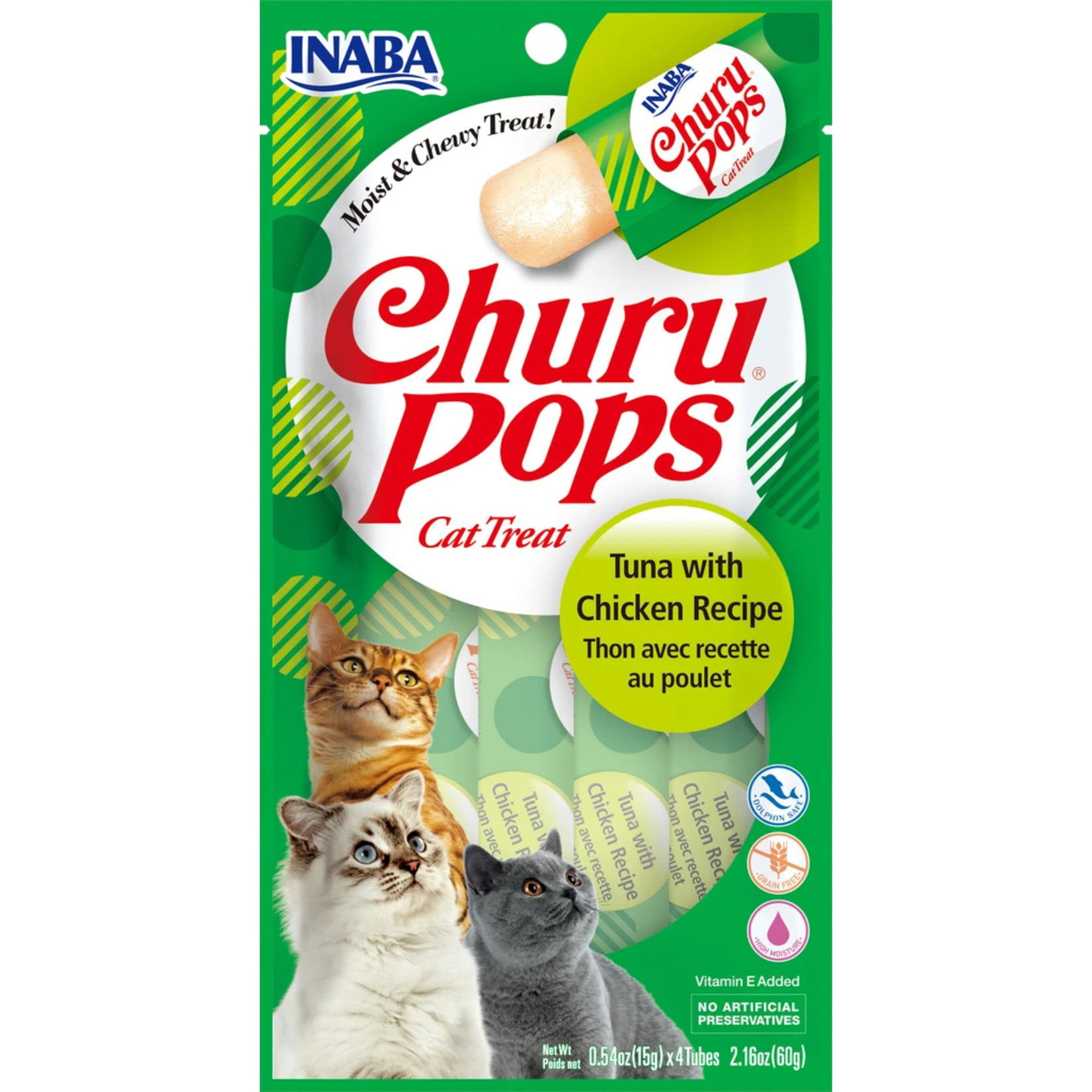 Inaba Inaba Churu Pops - Tuna with Chicken Recipe for Cats