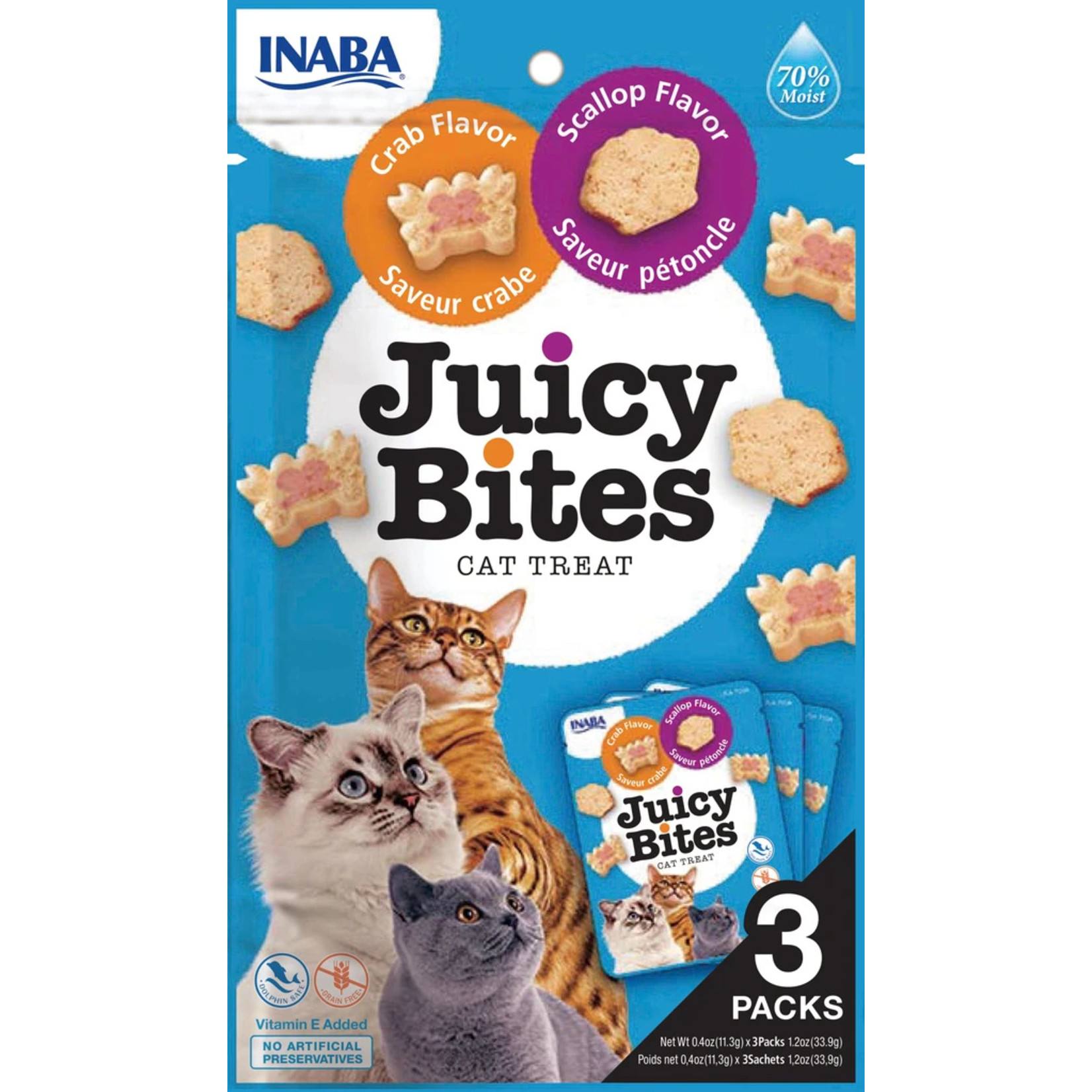 Inaba Inaba Juicy Bites - Crab Flavor & Scallop Flavor Treats for Cats