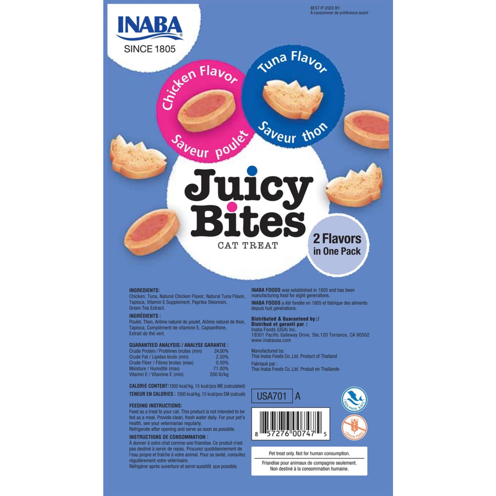 Inaba Inaba Juicy Bites - Chicken Flavor & Tuna Flavor Treats for Cats
