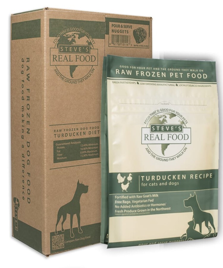 Steve's Real Food Steve's Real Food Raw Frozen Turducken Nuggets for Dogs & Cats