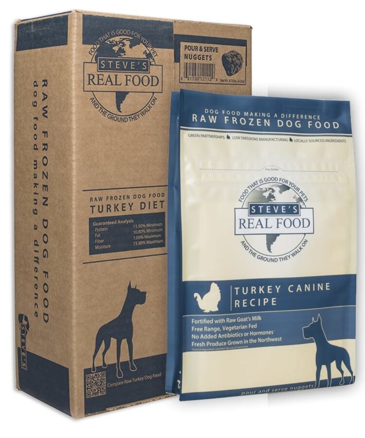 Steve's Real Food Steve's Real Food Raw Frozen Turkey Nuggets for Dogs & Cats