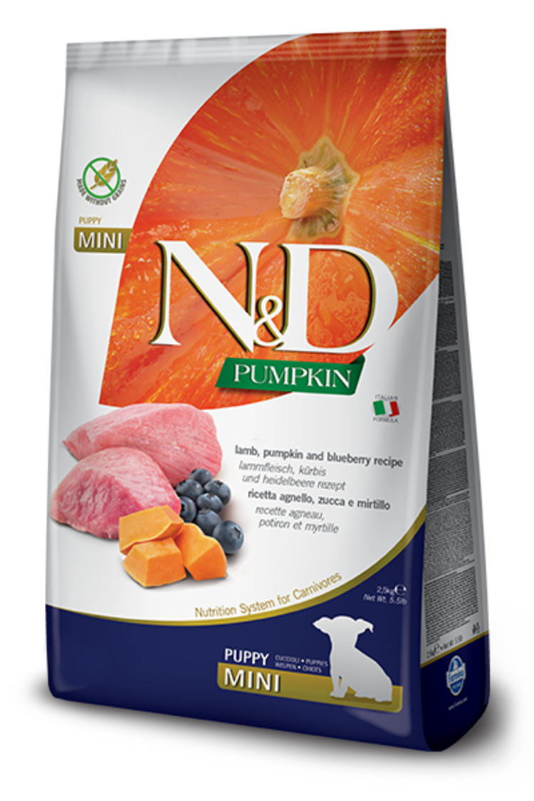 Farmina Pet Foods Farmina N&D Pumpkin - Lamb, Pumpkin & Blueberry Puppy Mini Recipe for Dogs