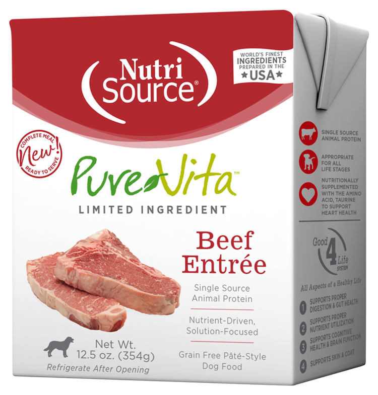 NutriSource NutriSource Pure Vita - Grain Free Beef Entrée for Dogs
