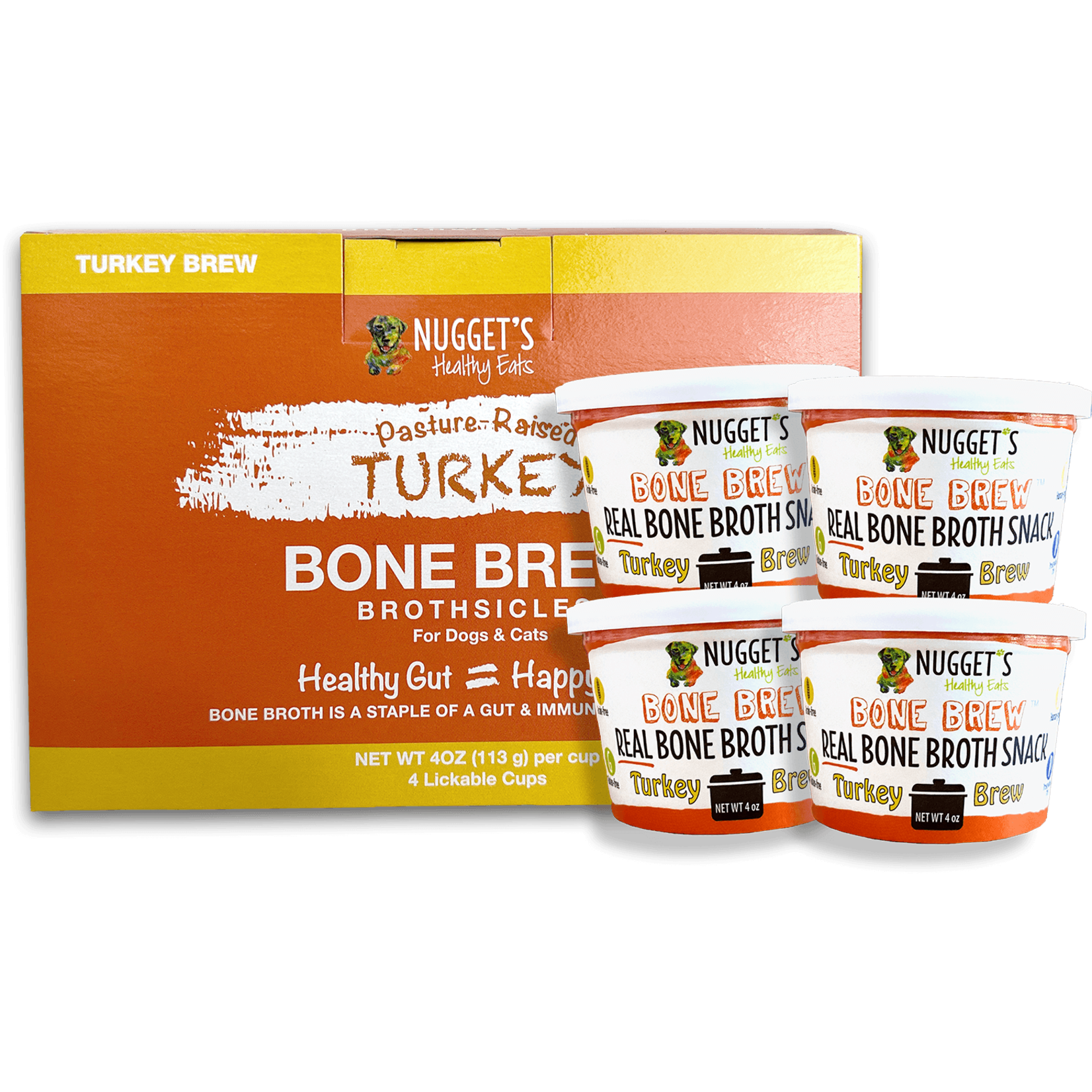 Nugget's Healthy Eats Nugget's Healthy Eats Bone Brew Lickable Brothsicles - Turkey Brew