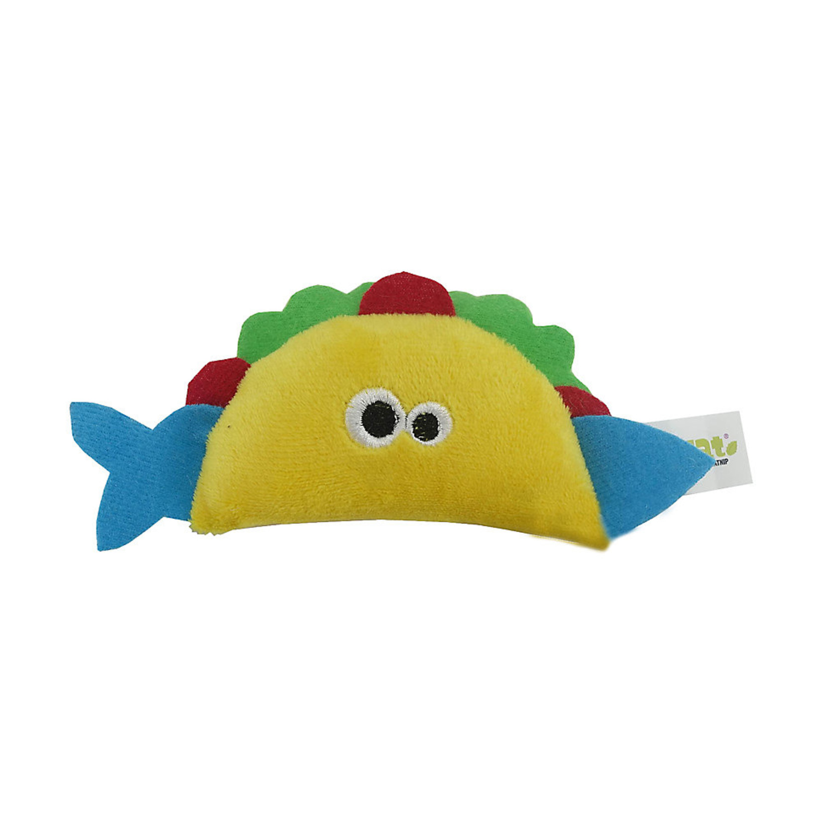 mad cat tabby taco cat toy