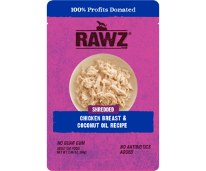 rawz shredded chicken cat food