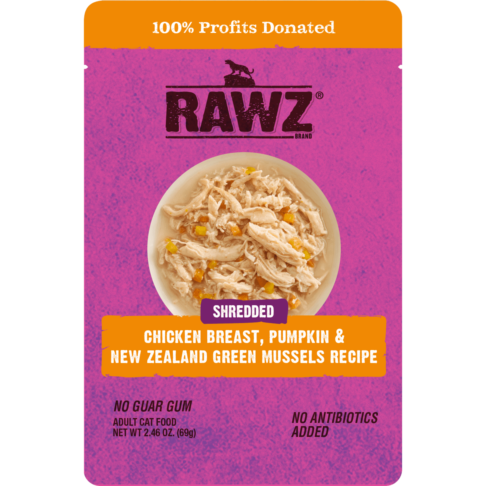 Rawz Natural Pet Food Rawz Natural Pet Food Shredded - Chicken Breast, Pumpkin & New Zealand Green Mussels Recipe Adult Cat Food