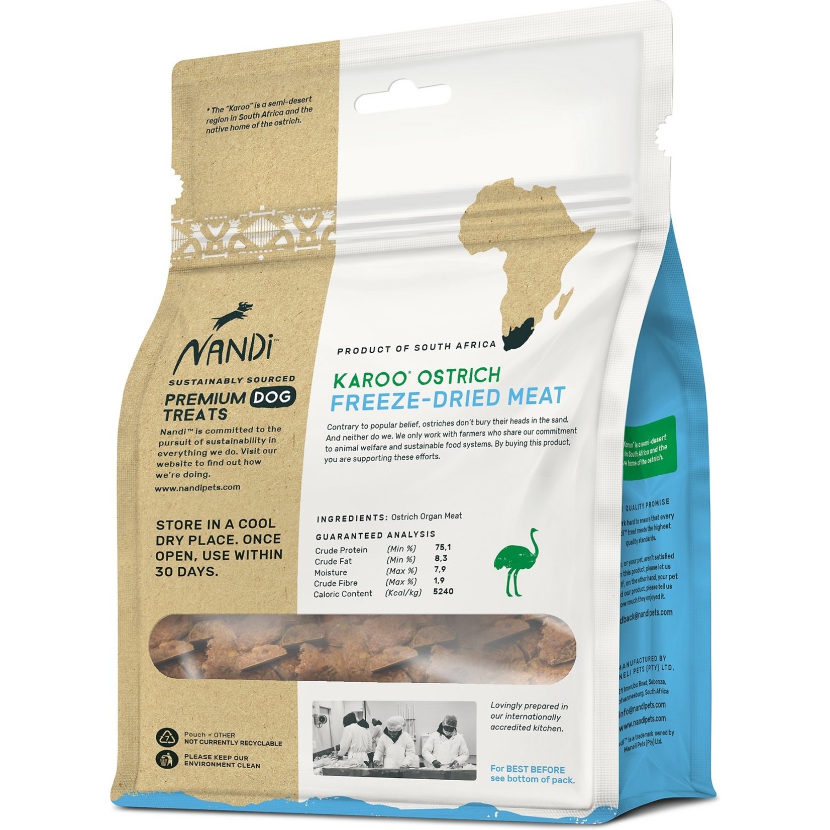 Nandi of Africa Nandi of Africa Karoo Ostrich Freeze-Dried Meat Dog Treats