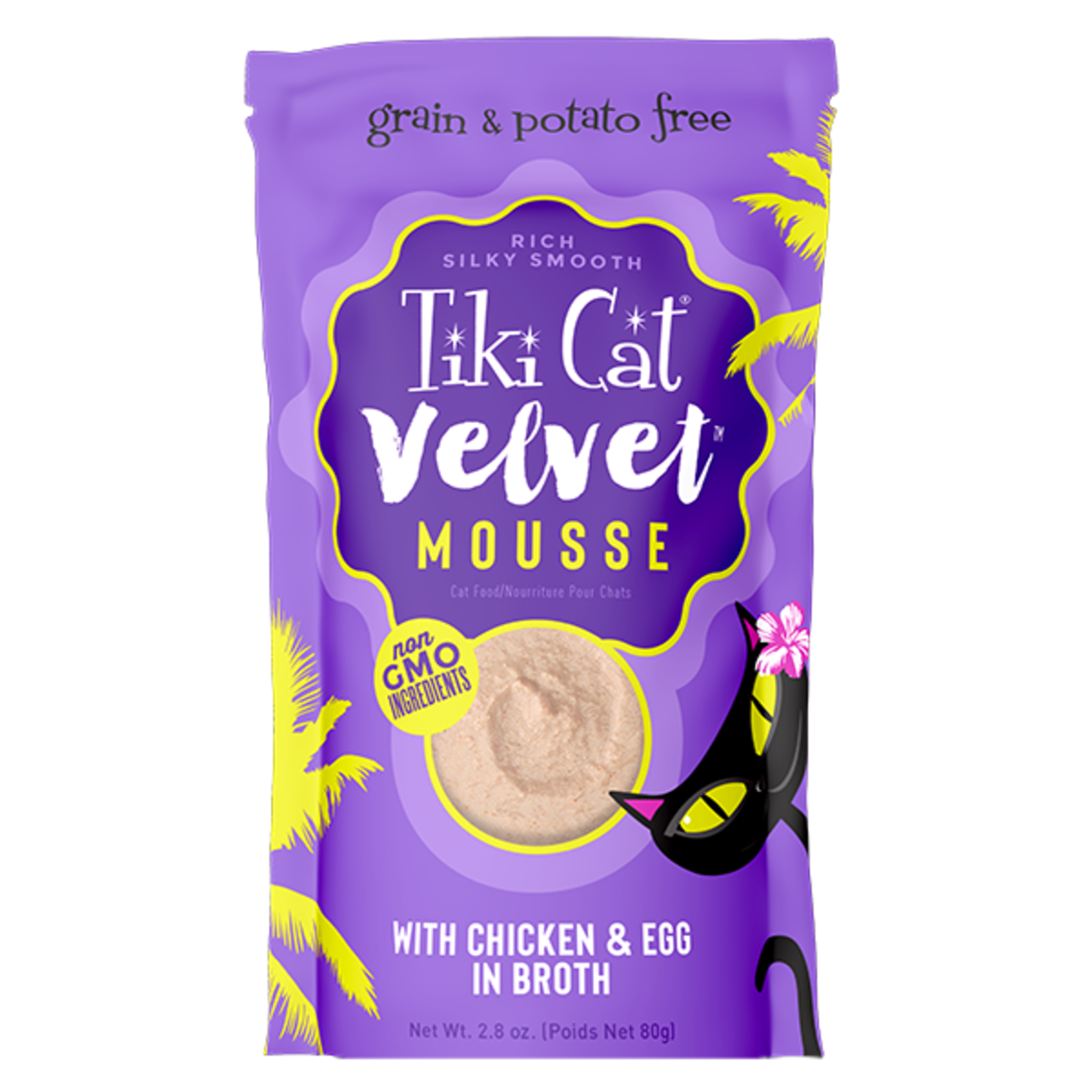 Tiki Pets Tiki Cat Velvet Mousse - With Chicken & Egg in Broth