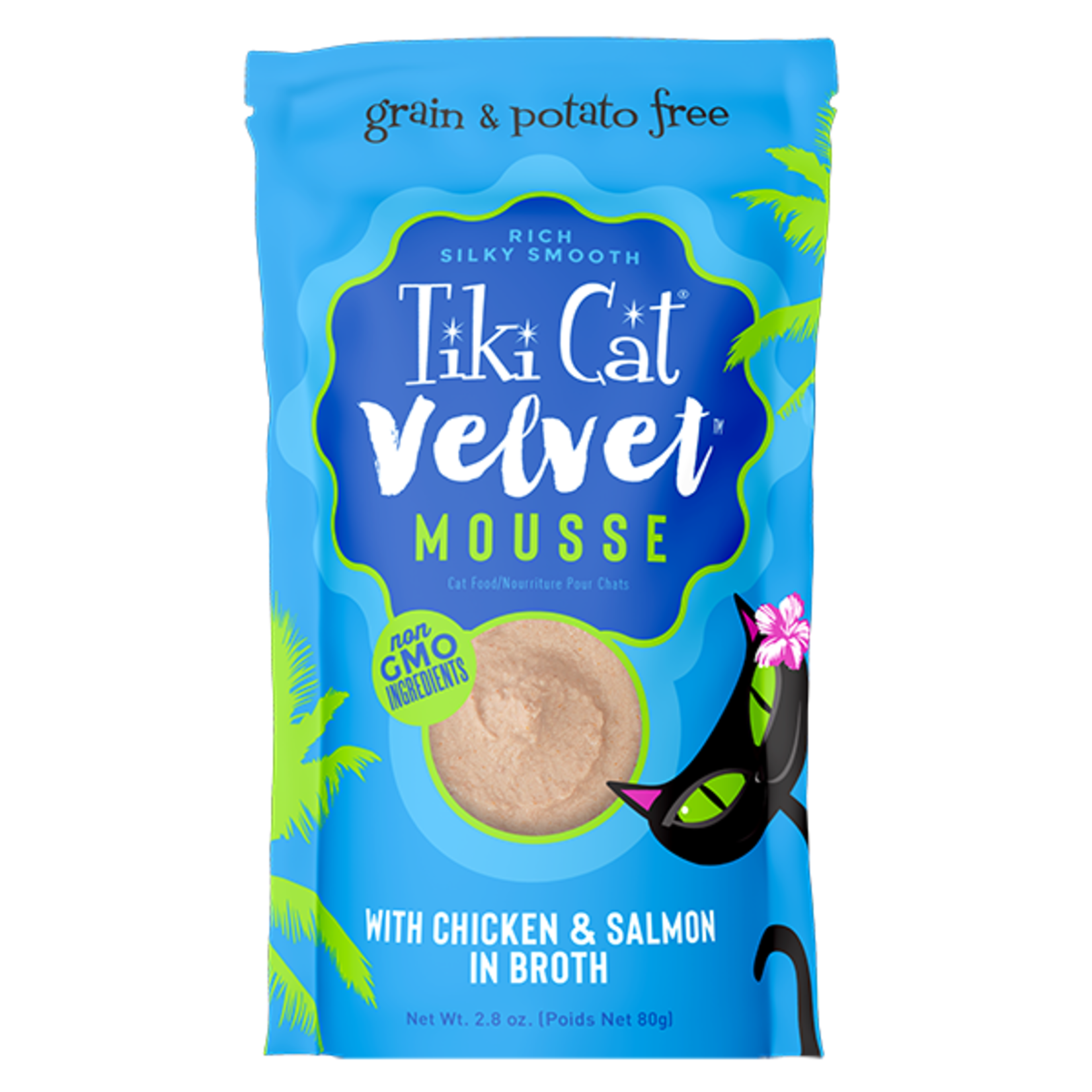 Tiki Pets Tiki Cat Velvet Mousse - With Chicken & Salmon in Broth