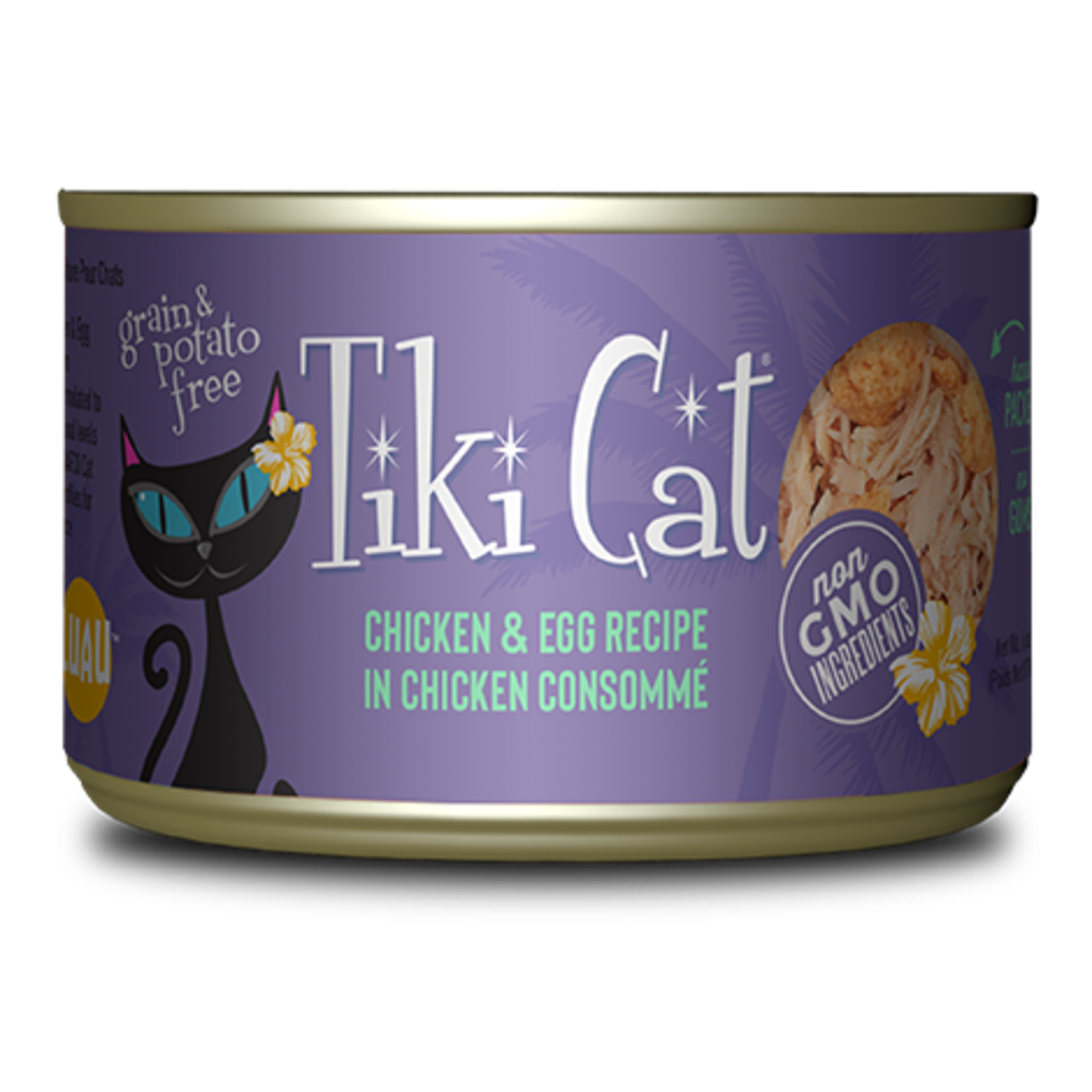 Tiki Pets Tiki Cat Luau - Chicken & Egg Recipe in Chicken Consommé