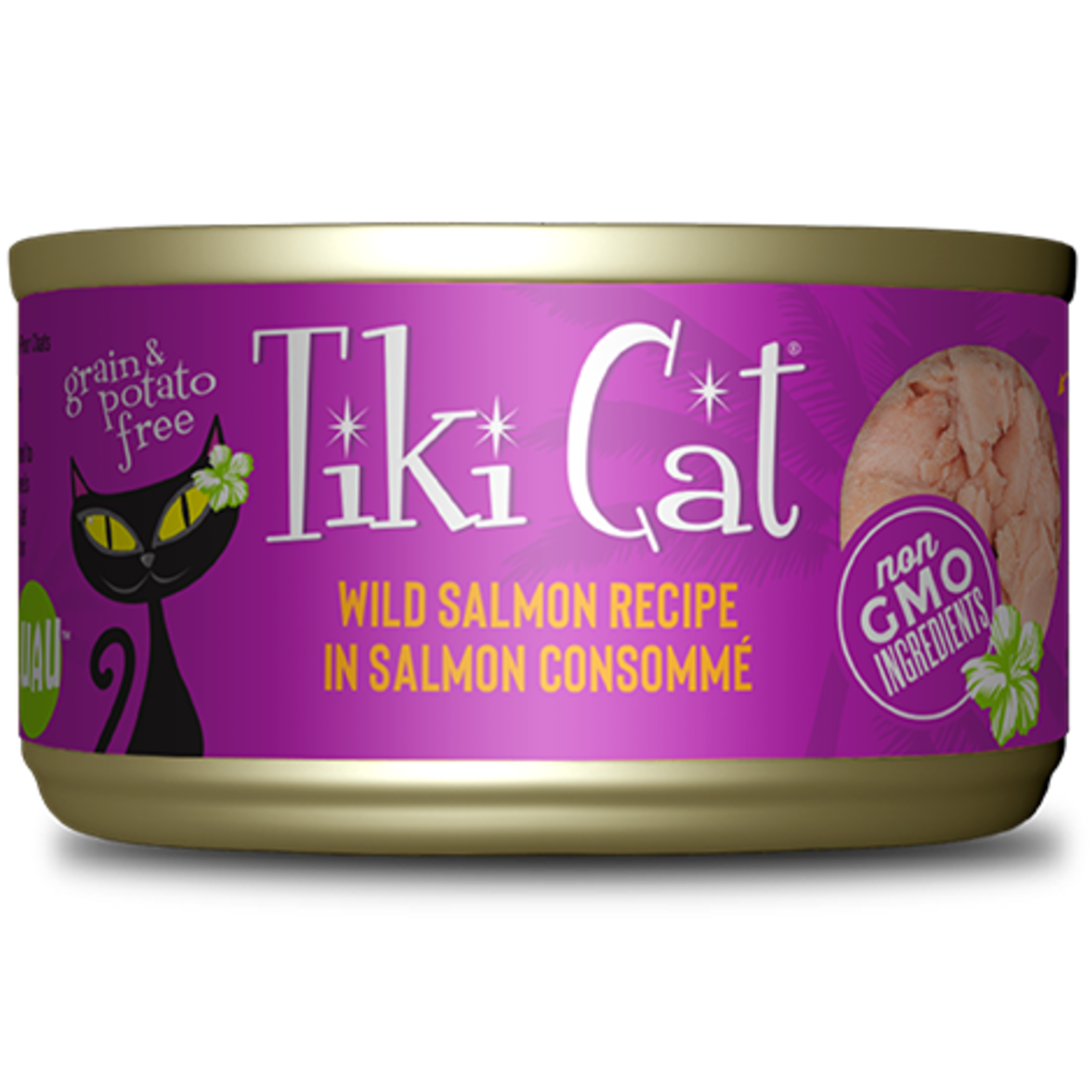 Tiki Pets Tiki Cat Luau - Wild Salmon Recipe in Salmon Consommé