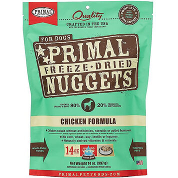 Primal Pet Foods Primal Freeze-Dried Raw Nuggets - Chicken Formula for Dogs