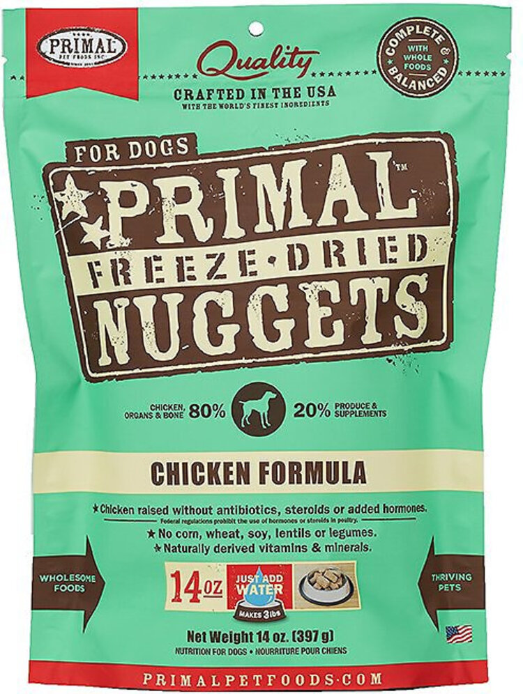 Primal Pet Foods Primal Freeze-Dried Raw Nuggets - Chicken Formula for Dogs