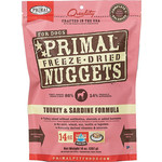 Primal Pet Foods Primal Freeze-Dried Raw Nuggets - Turkey & Sardine Formula for Dogs