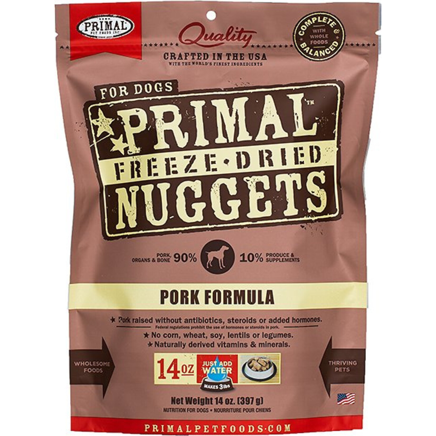 Primal Pet Foods Primal Freeze-Dried Raw Nuggets - Pork Formula for Dogs