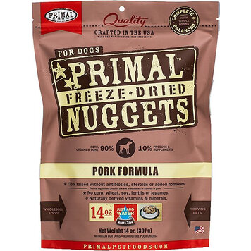Primal Pet Foods Primal Freeze-Dried Raw Nuggets - Pork Formula for Dogs