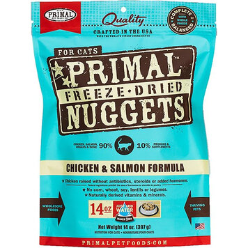 Primal Pet Foods Primal Freeze-Dried Raw Nuggets - Chicken & Salmon Formula for Cats