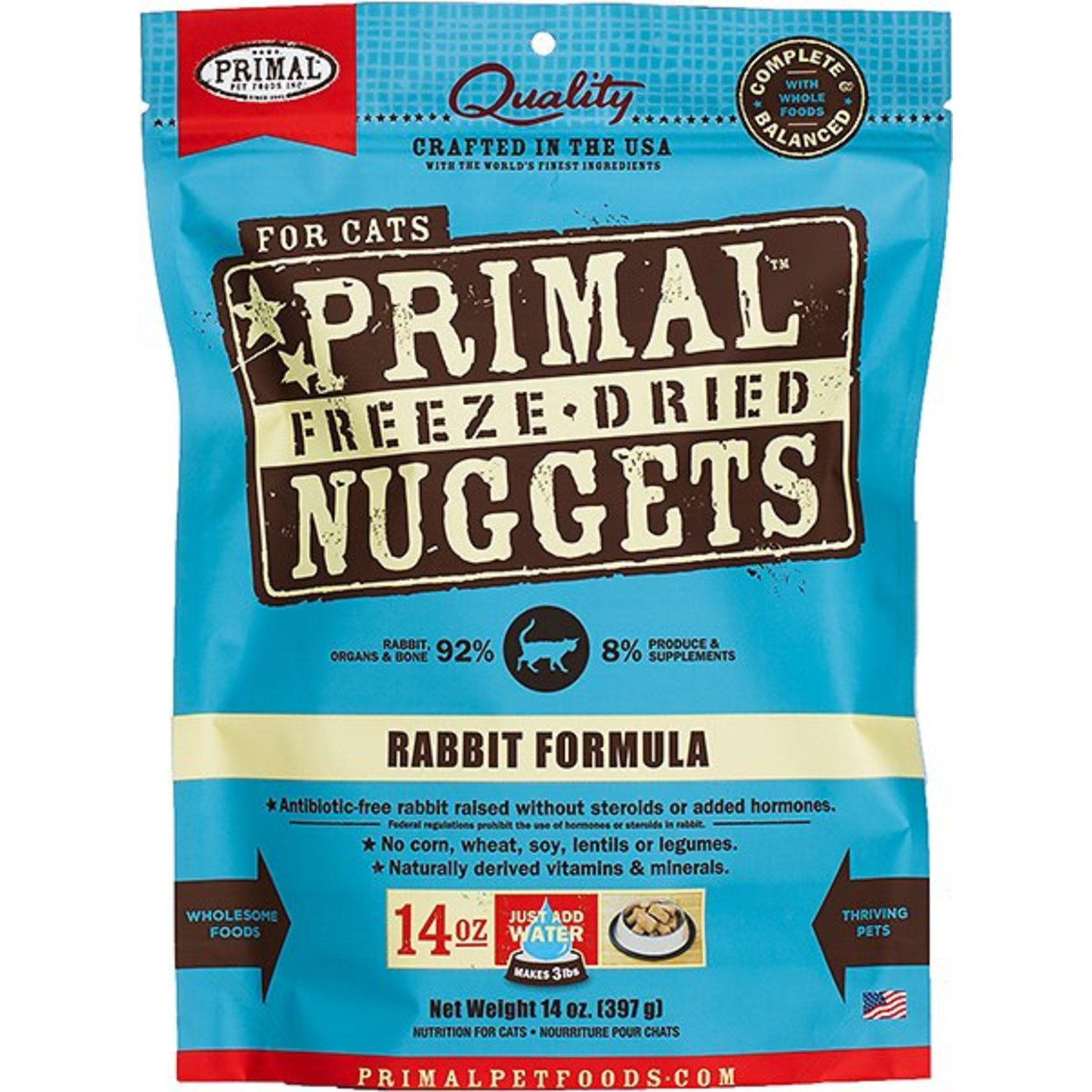 Primal Pet Foods Primal Freeze-Dried Nuggets - Rabbit Formula for Cats