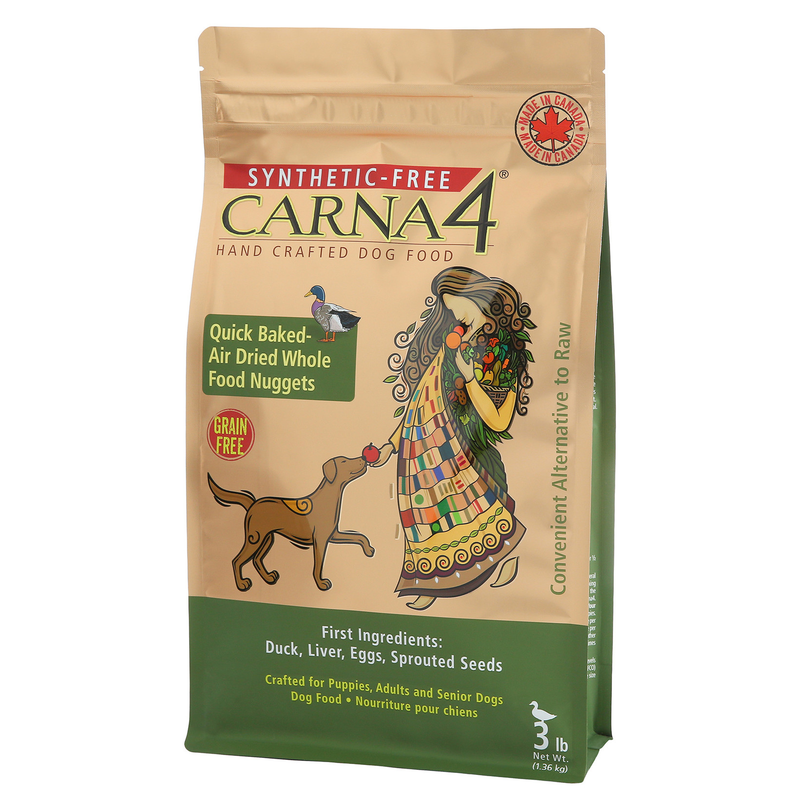 Carna4 Hand Crafted Pet Food Carna4 Hand Crafted Dog Food - Grain Free Quick Baked Duck Formula