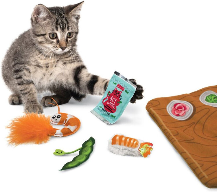 KONG Company KONG Pull-a-Partz - Sushi Catnip Cat Toy