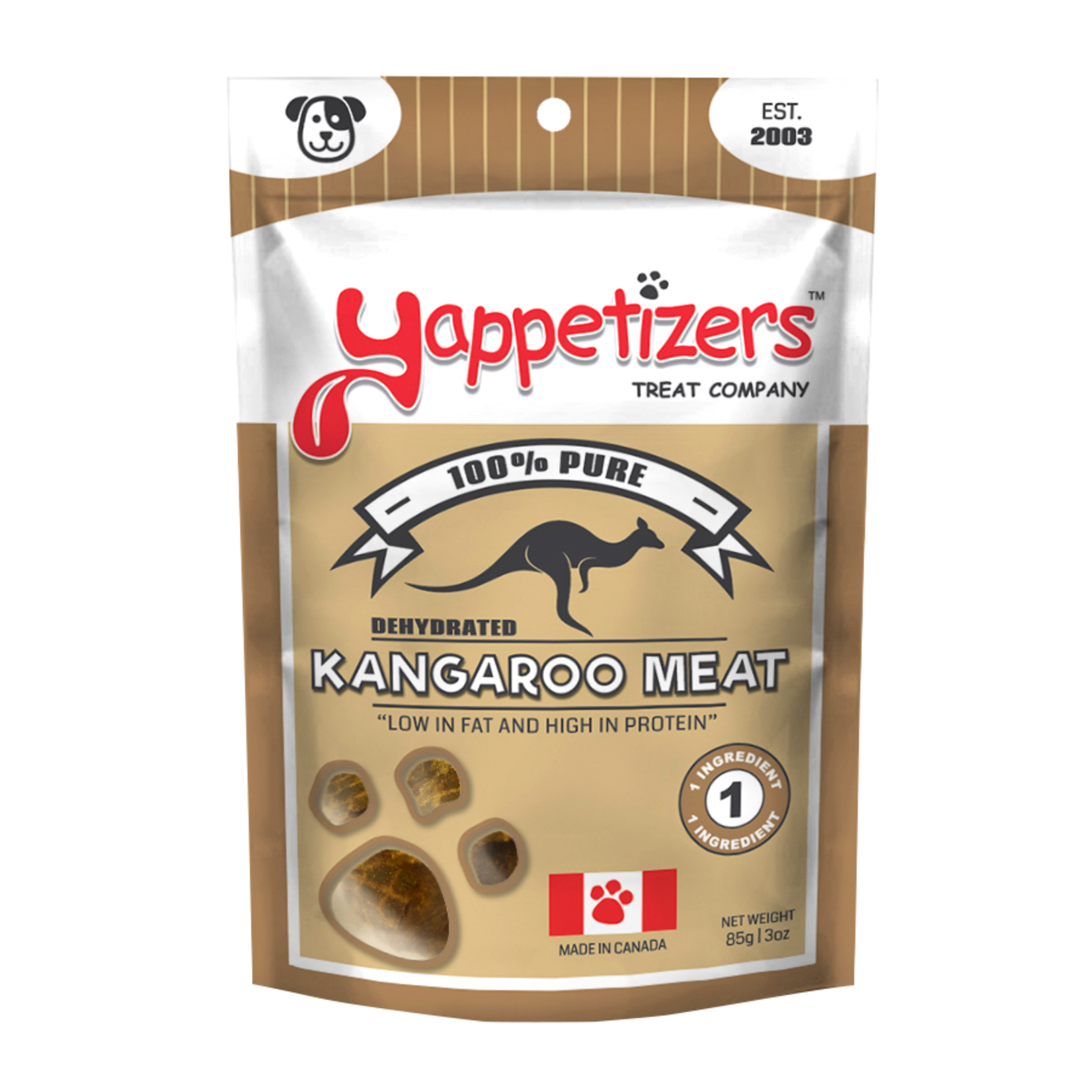 Yappetizers Treat Company Yappetizers 100% Pure Dehydrated Kangaroo Meat