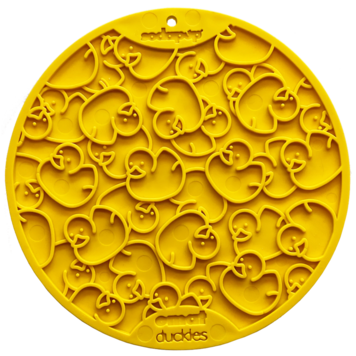 SodaPup SodaPup Duckies Design eMat Enrichment Lick Mat with Suction Cups