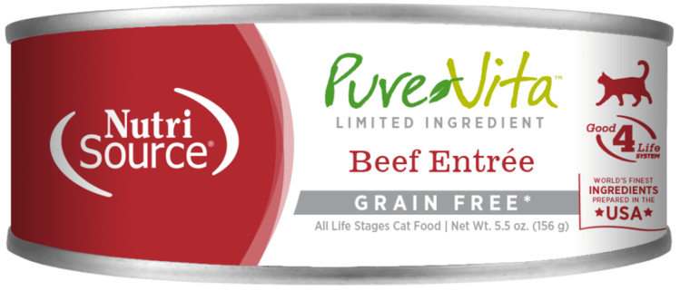 NutriSource NutriSource Pure Vita - Grain Free Beef Entrée for Cats