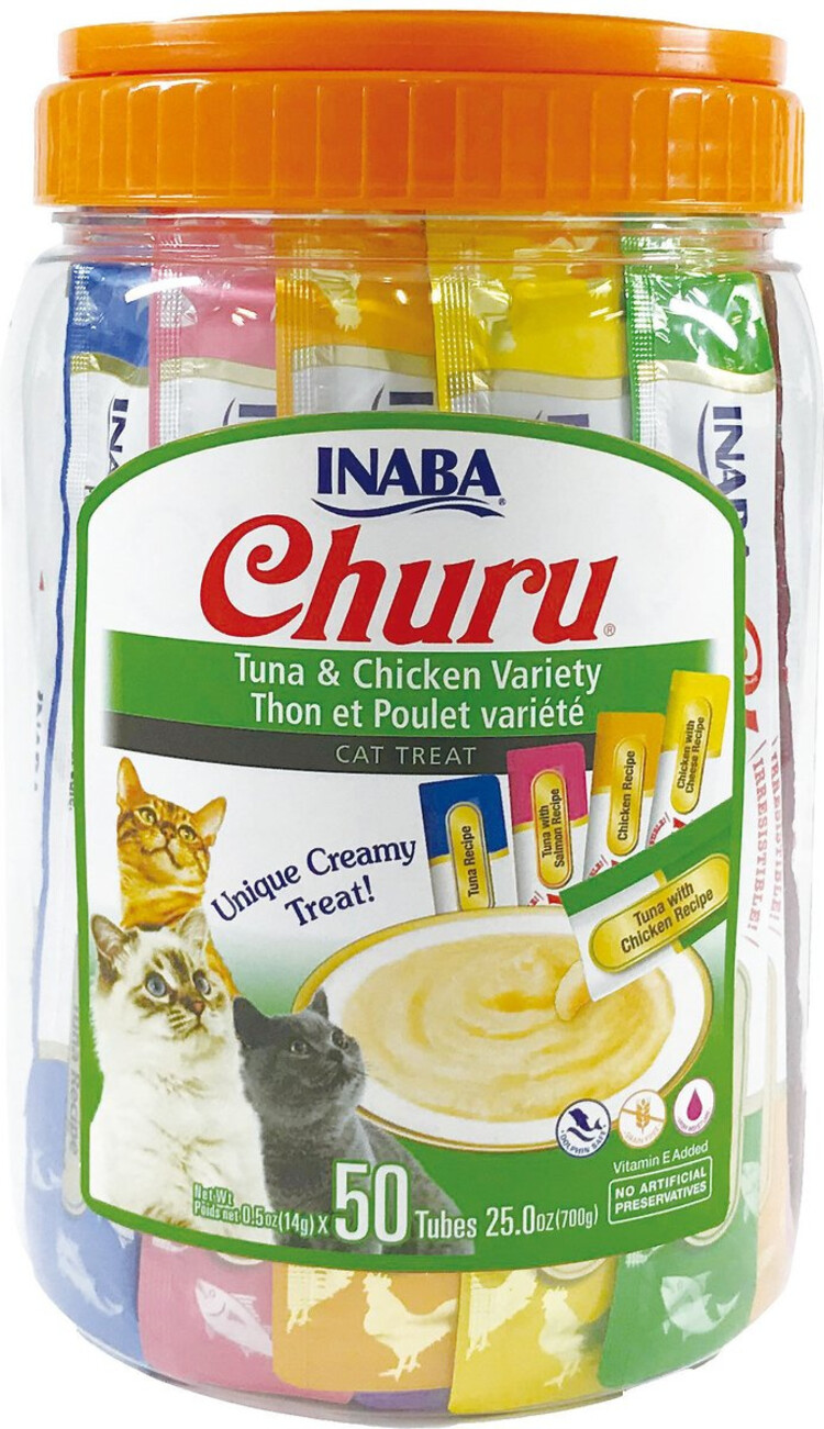 Inaba Inaba Churu Purée - Tuna & Chicken Varieties Cat Treats