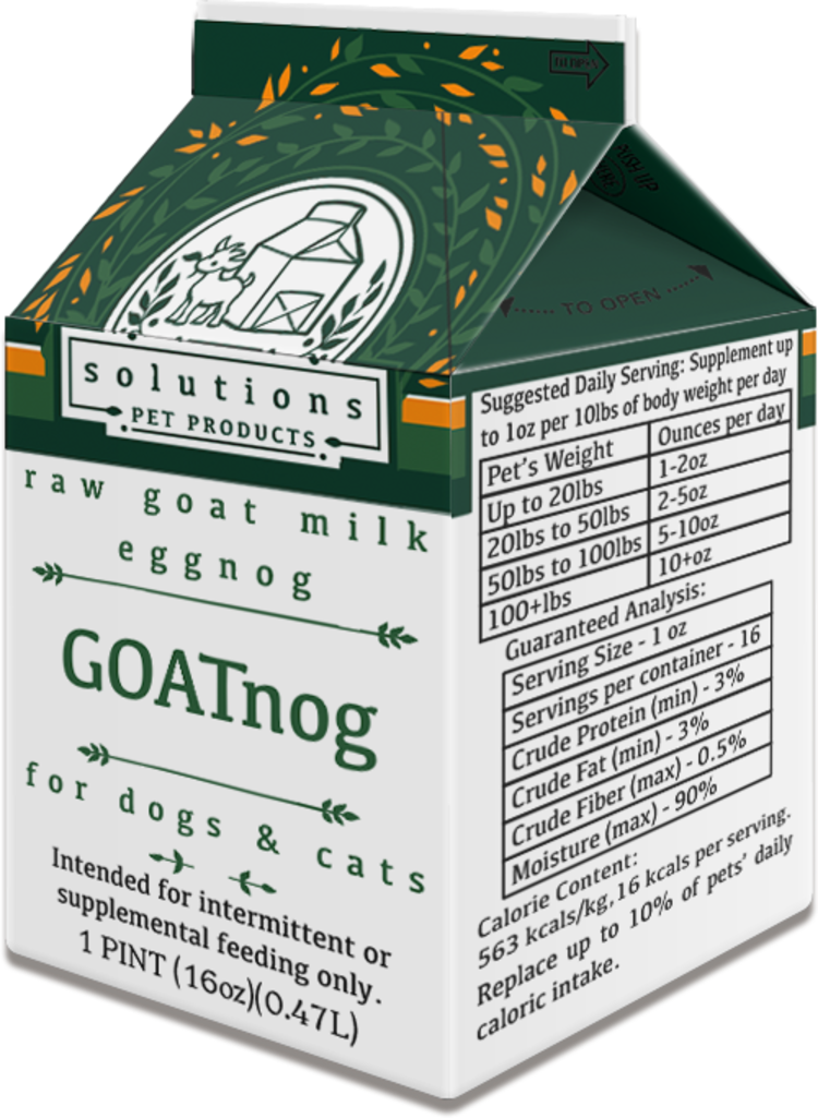 Solutions Pet Products Solutions Pet Products Raw Goat Milk Eggnog - GOATnog