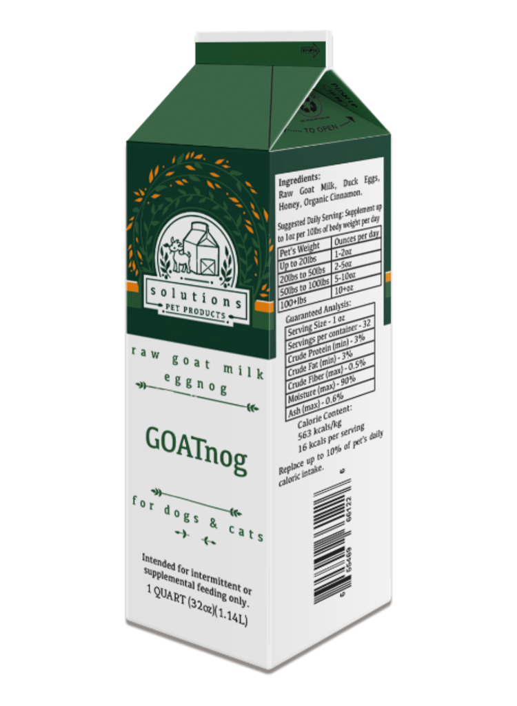 Solutions Pet Products Solutions Pet Products Raw Goat Milk Eggnog - GOATnog