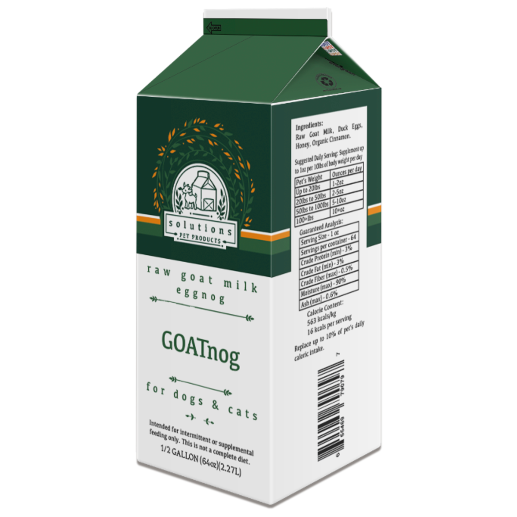 Solutions Pet Products Solutions Pet Products Raw Goat Milk Eggnog - GOATnog