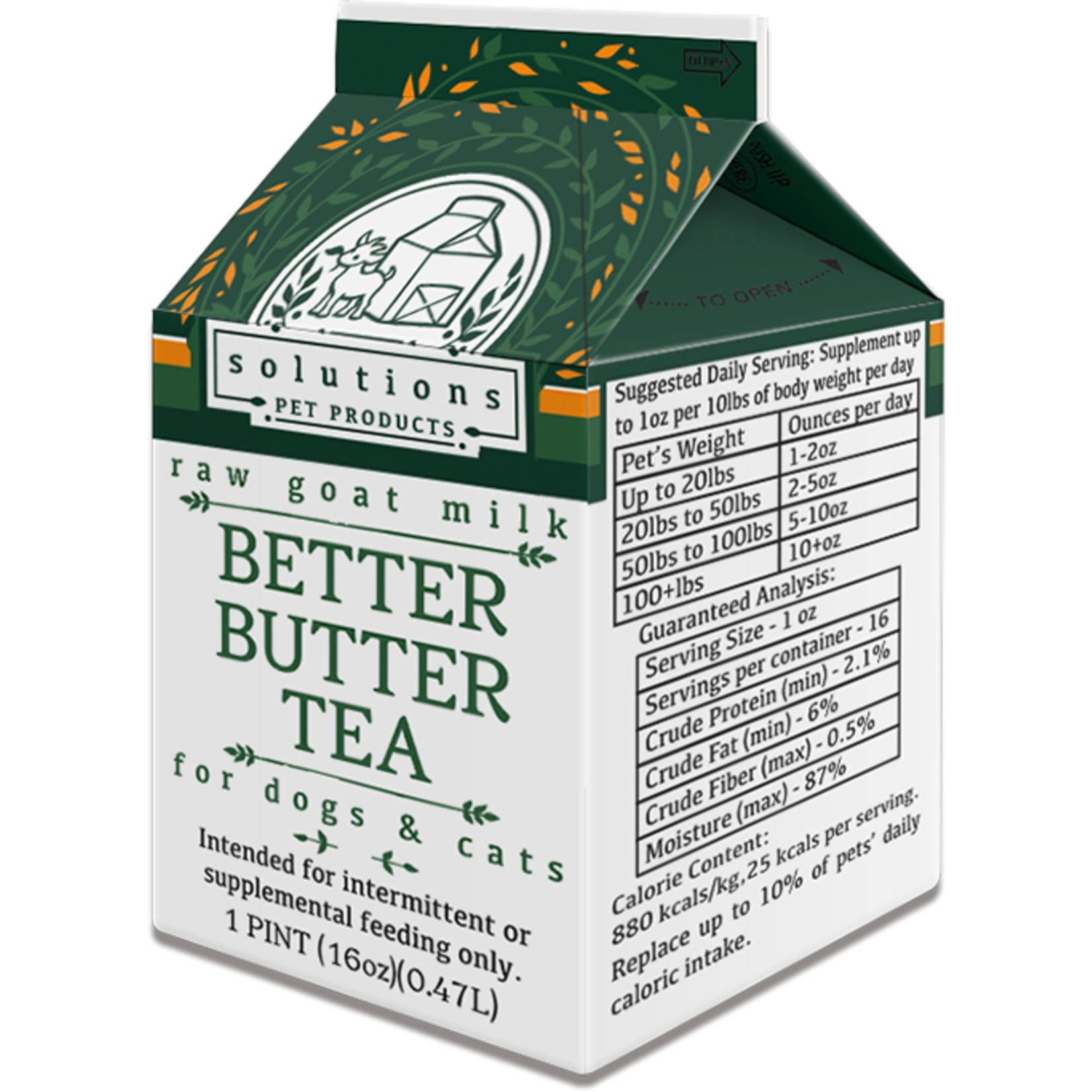 Solutions Pet Products Solutions Pet Products Raw Goat Milk - Better Butter Tea