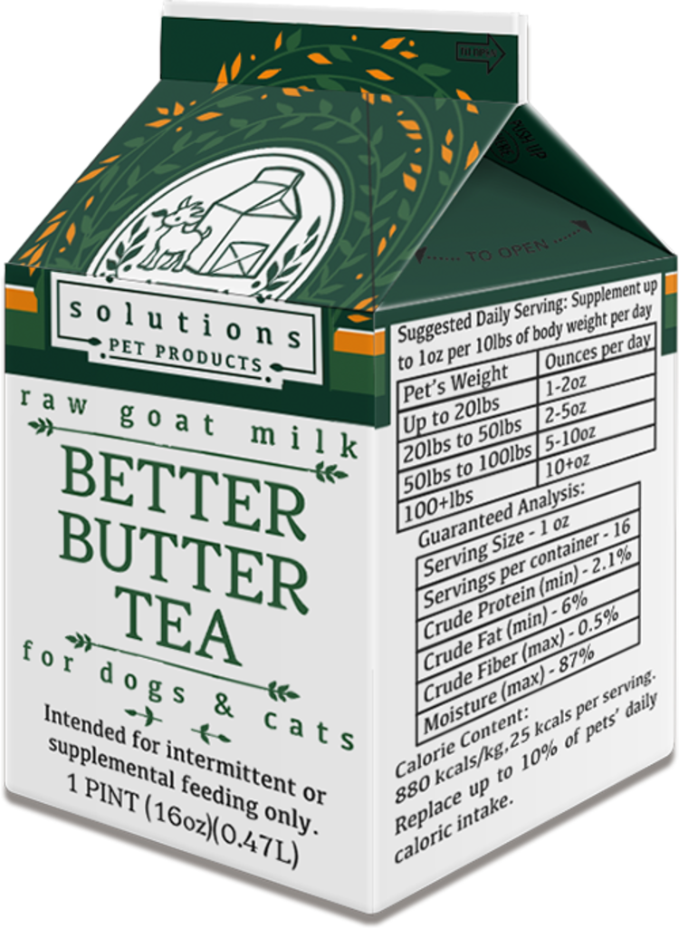 Solutions Pet Products Solutions Pet Products Raw Goat Milk - Better Butter Goat Milk Tea