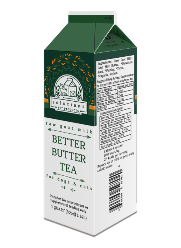Solutions Pet Products Solutions Pet Products Raw Goat Milk - Better Butter Goat Milk Tea