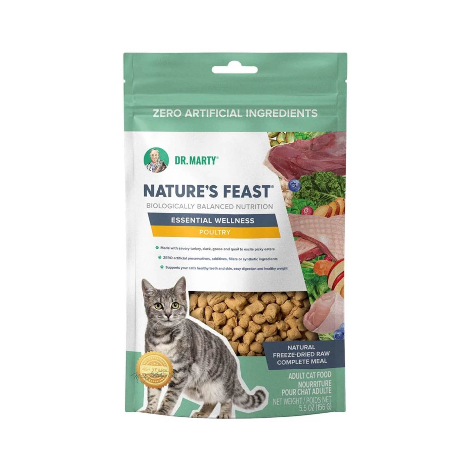 Dr. Marty Dr. Marty Nature's Feast - Freeze-Dried Raw Essential Wellness Poultry Cat Food