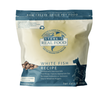 Steve's Real Food Steve's Real Food Raw Freeze Dried Whitefish Recipe for Cats & Dogs