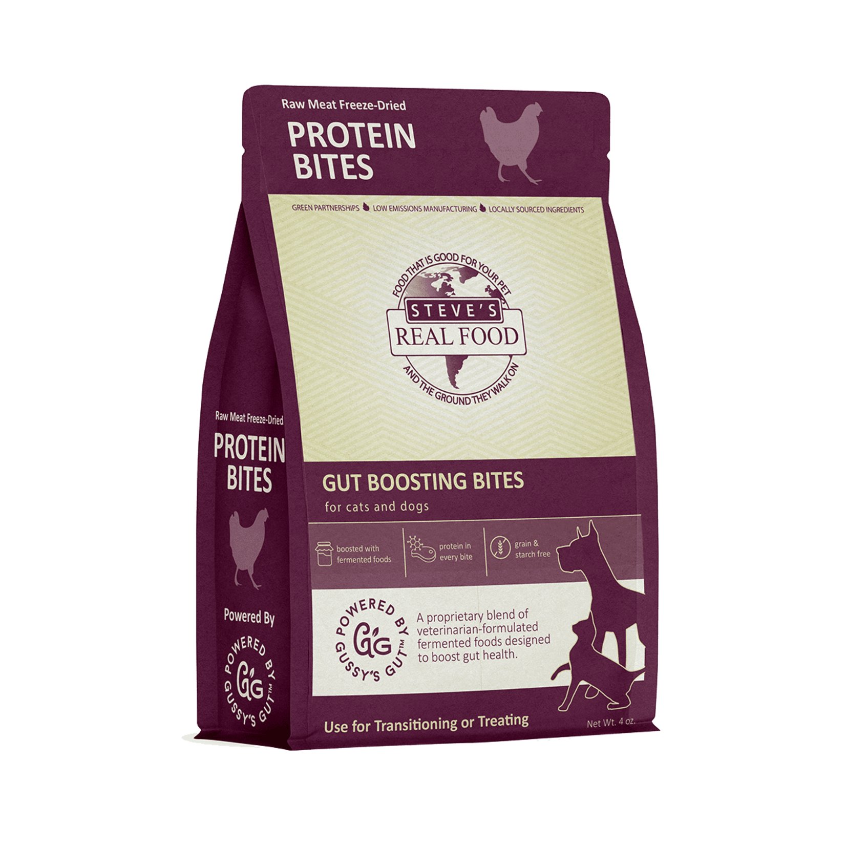 Steve's Real Food Steve's Real Food Protein Bites - Chicken Gut Boosting Bites for Cats & Dogs