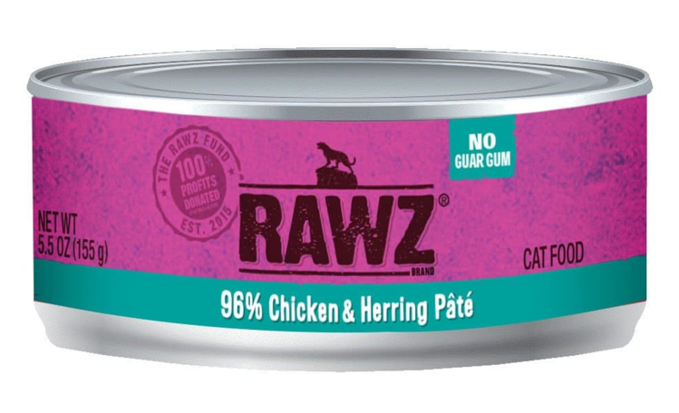 Rawz Natural Pet Food Rawz Natural Pet Food 96% Chicken & Herring Pâté Cat Food