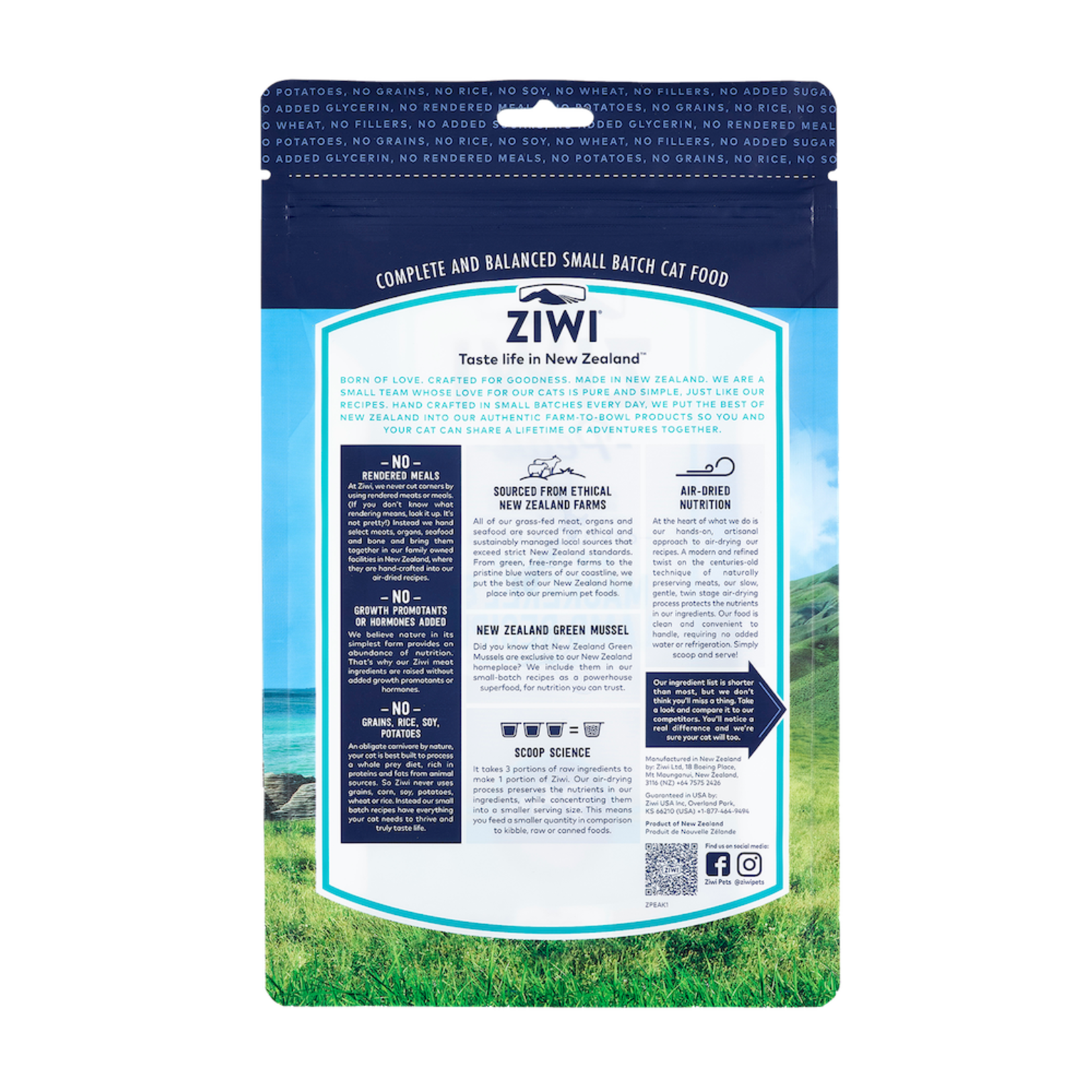 ZIWI Pets ZIWI Peak Original - Gently Air-Dried Mackerel & Lamb Recipe for Cats