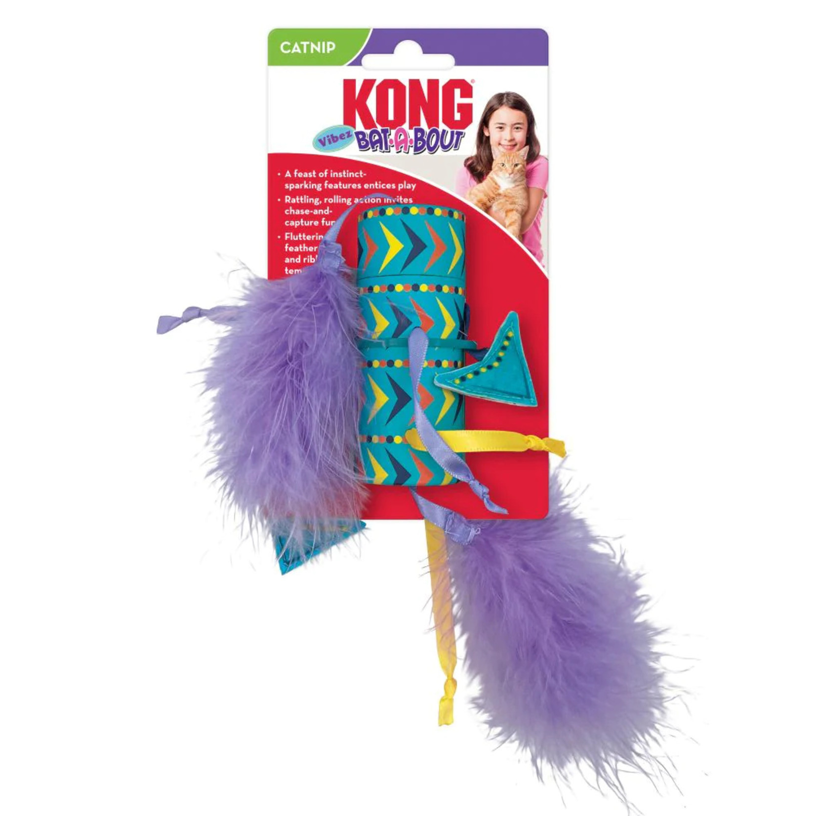KONG Company KONG Bat-a-Bout Vibez Roller Cat Toy