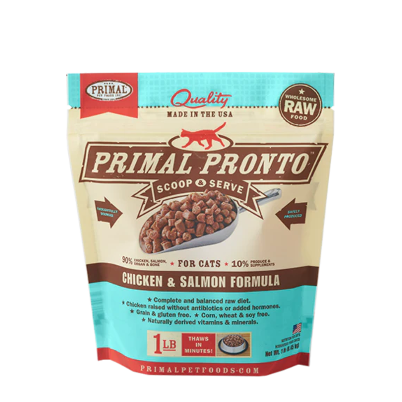 Primal Pet Foods Primal Pronto - Frozen Raw Chicken & Salmon Formula for Cats