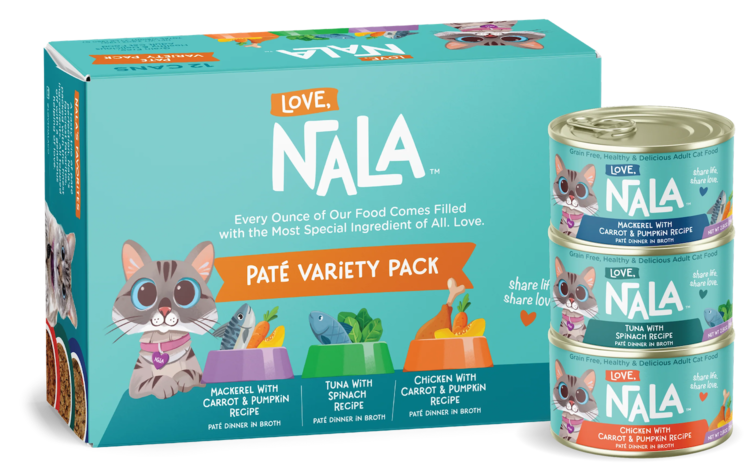 Love, Nala Love, Nala Paté Variety Pack Adult Cat Food Case of 12