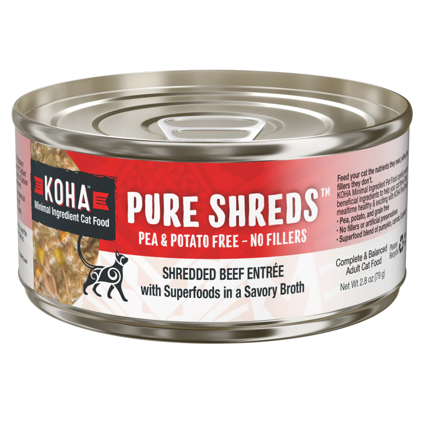 Koha Pet Food Koha Pet Food Pure Shreds - Shredded Beef Entrée for Cats