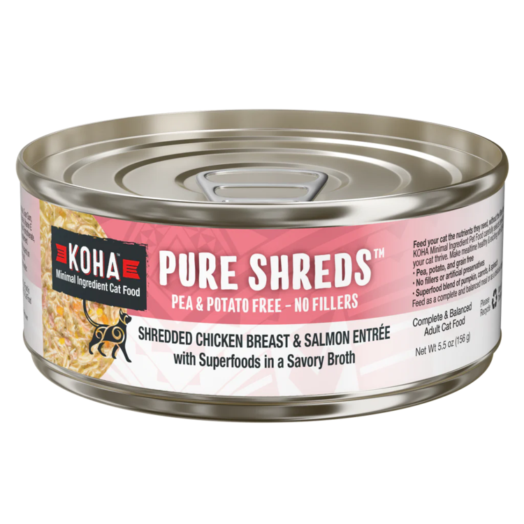 Koha Pet Food Koha Pet Food Pure Shreds - Shredded Chicken Breast & Salmon Entrée for Cats